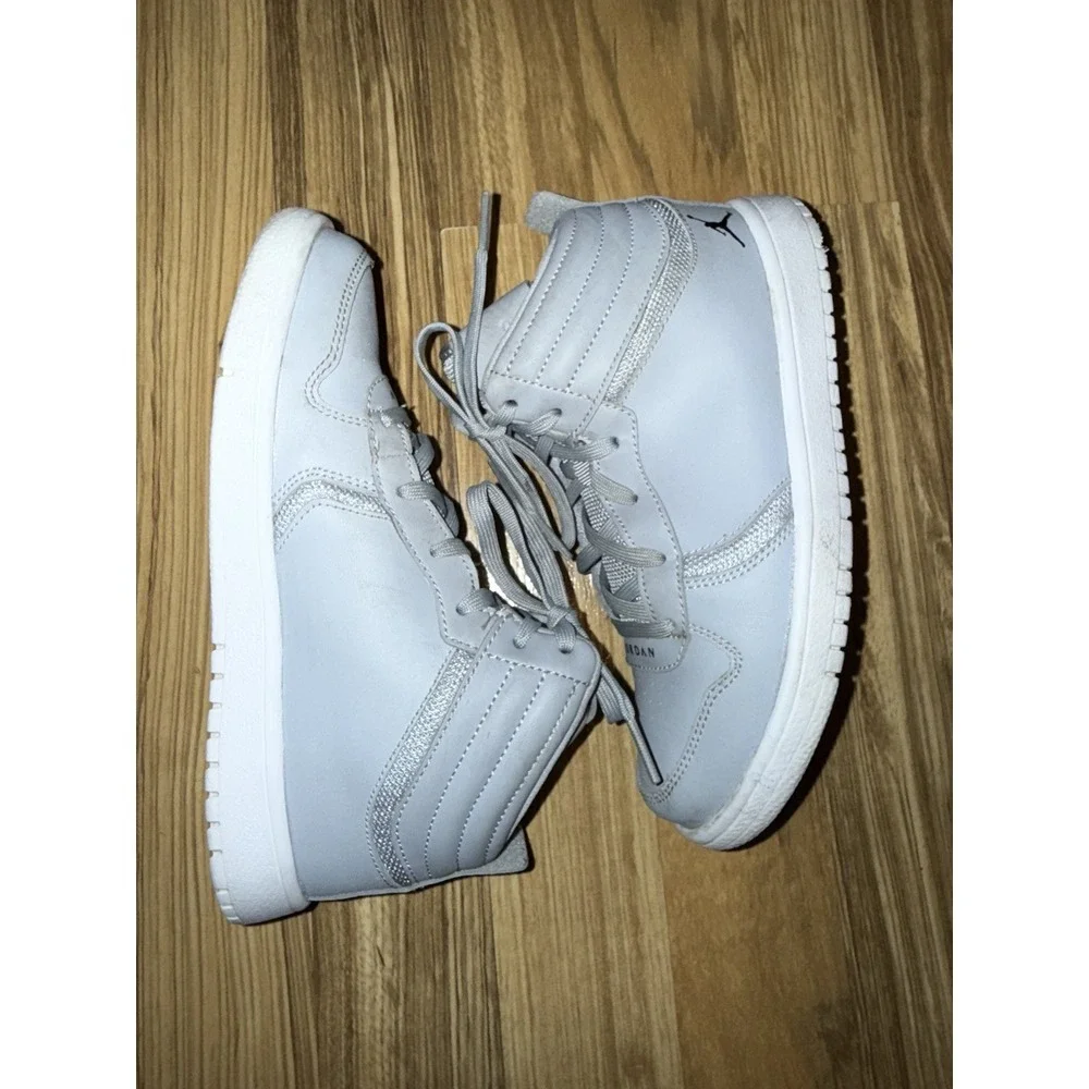 Nike Air Jordan Heritage Wolf Gray Boys 1Y Youth  Leather‎ High Sneakers 2016